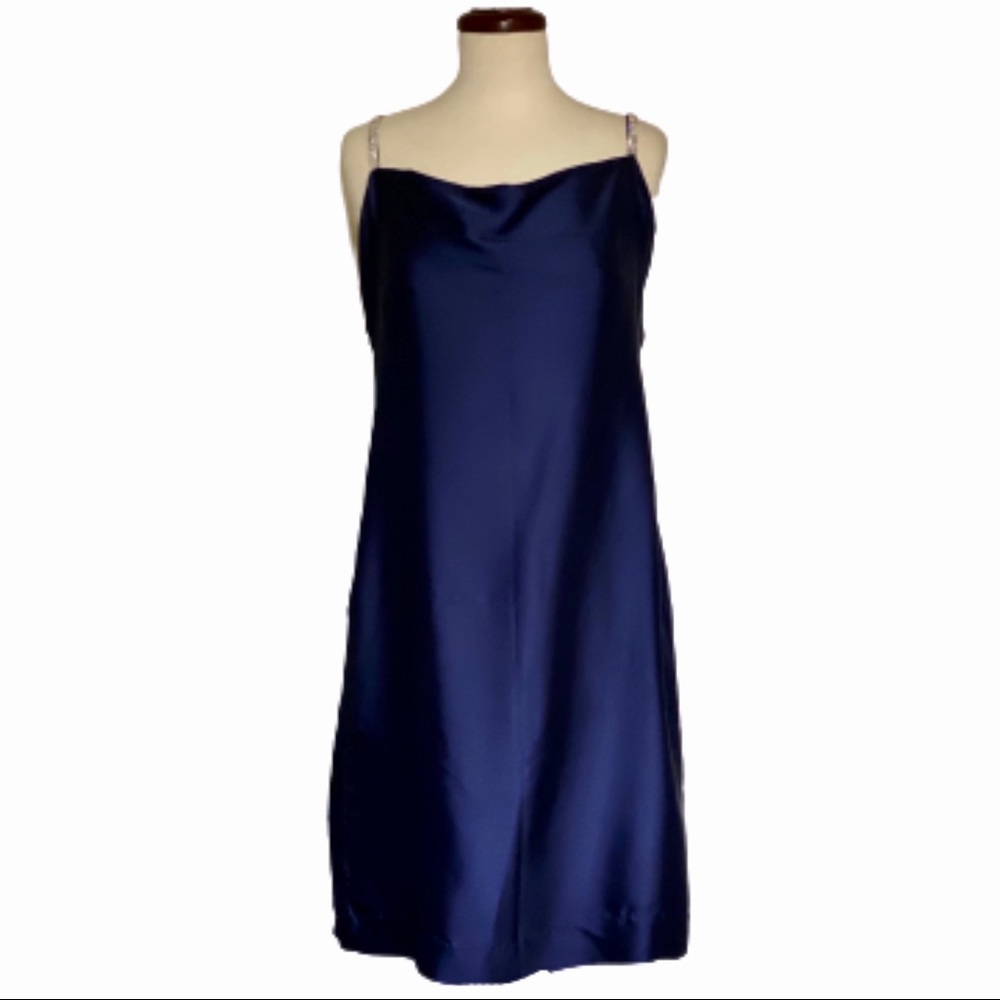 Women embellished satin slip dress